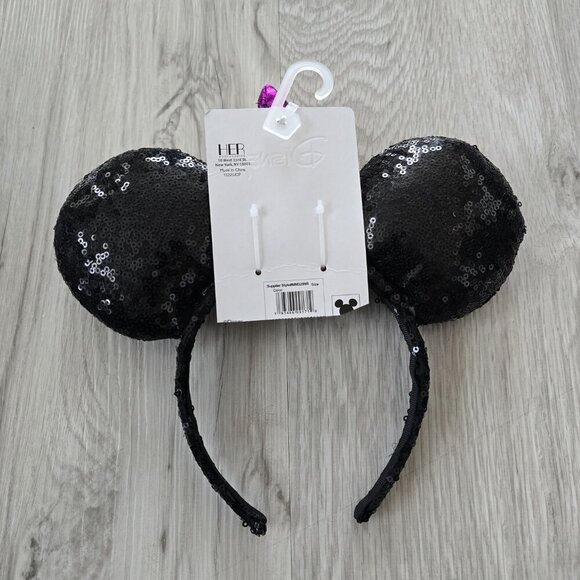 Disney | Minnie Mouse black sequin purple unicorn ears headband - Picture 3 of 5